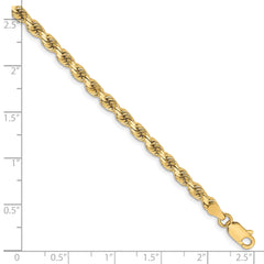 10K 3.75mm Diamond-Cut Rope Chain