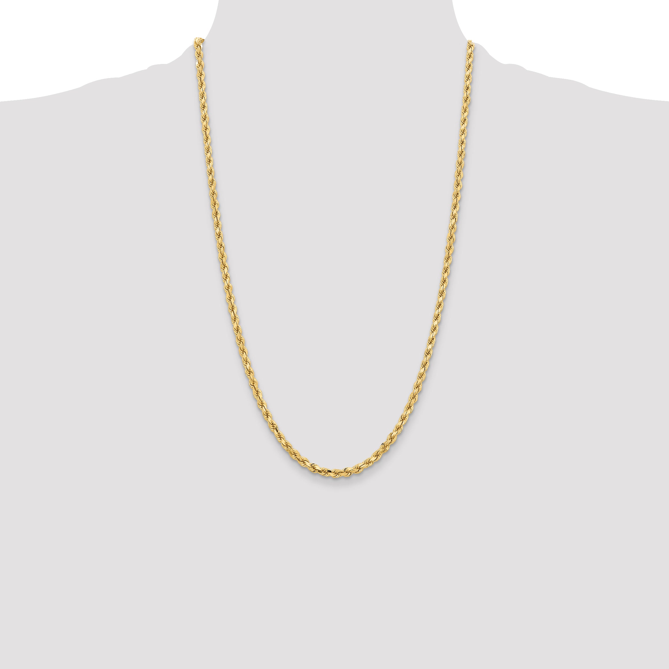 10K 4.25mm Diamond-Cut Rope Chain