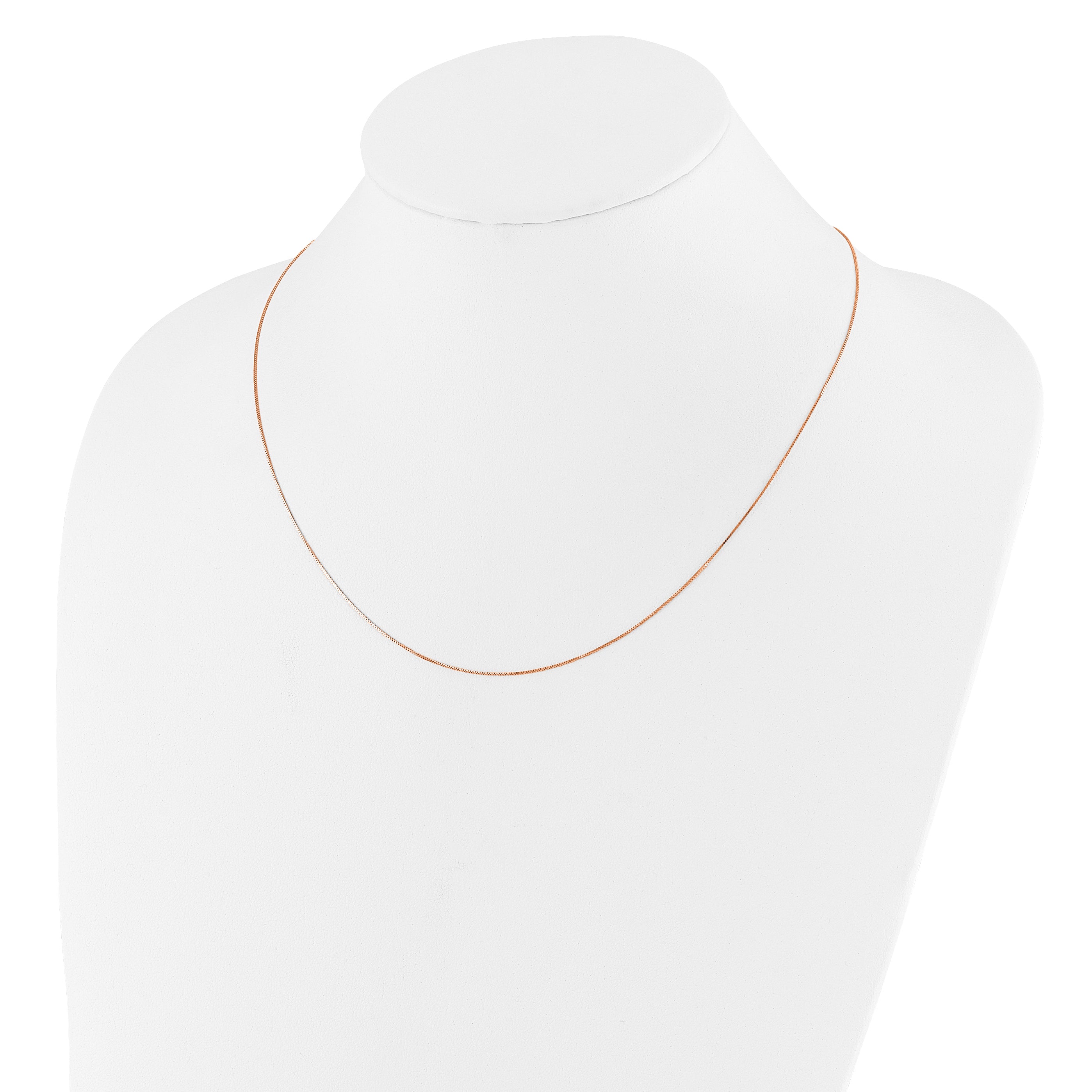 10K Rose Gold Adjustable .7mm Baby Box Chain