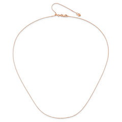 10K Rose Gold Adjustable .7mm Baby Box Chain