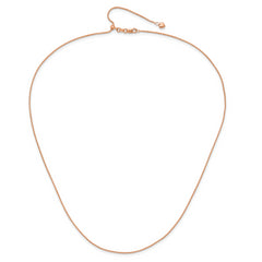 10k Rose Gold Adjustable 1mm Wheat Chain