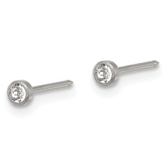 Inverness Titanium 3mm Crystal Post Earrings