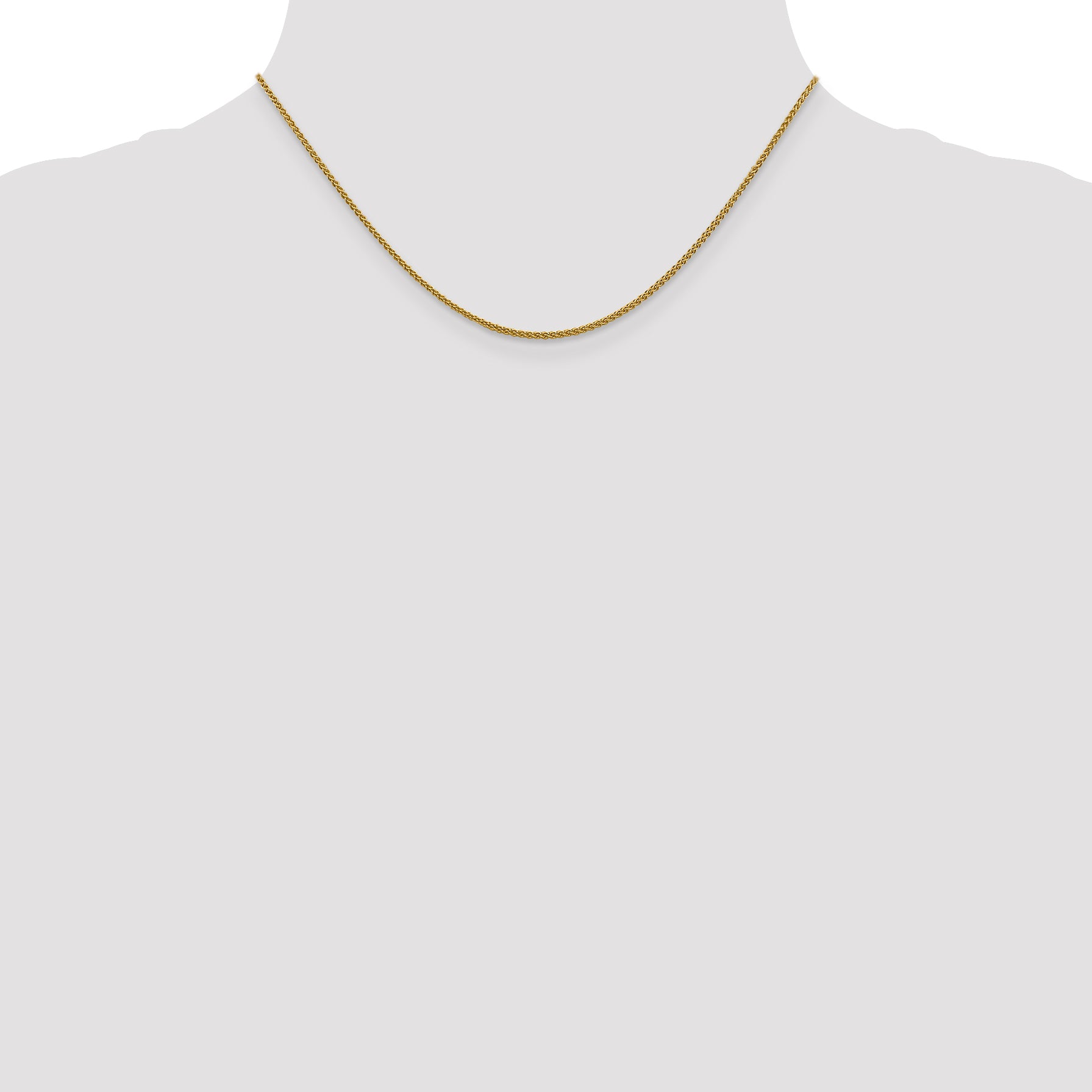 14K 1.5mm Spiga (Wheat) Chain