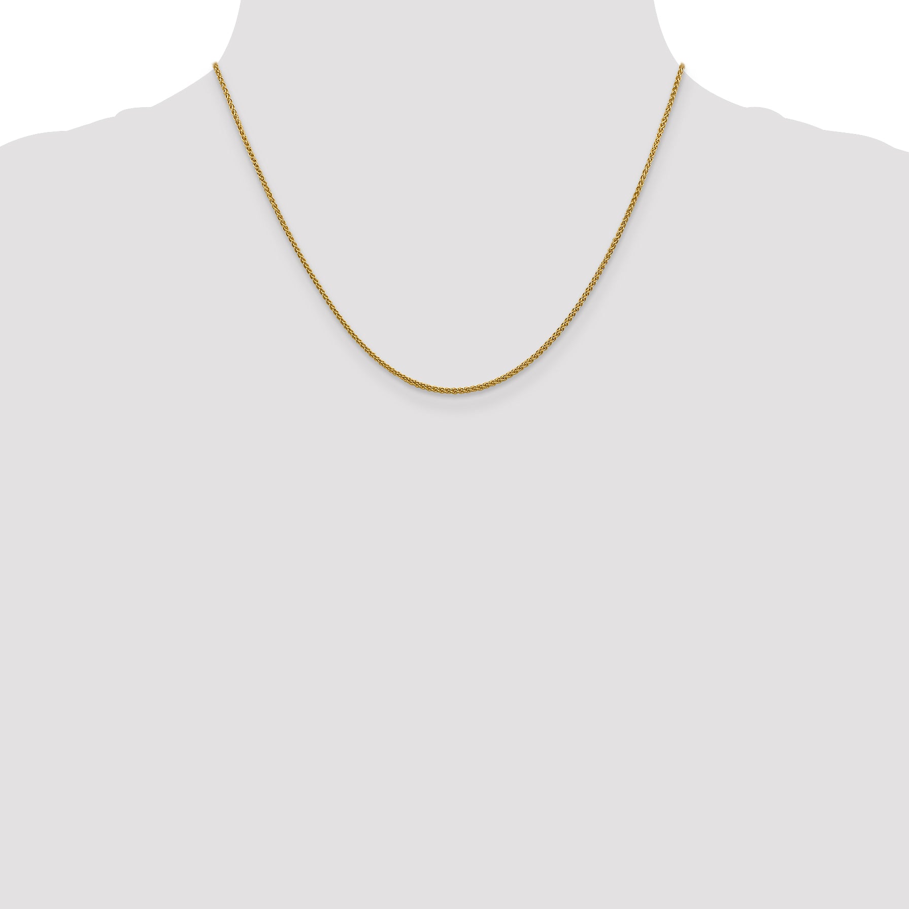 14K 1.5mm Spiga (Wheat) Chain