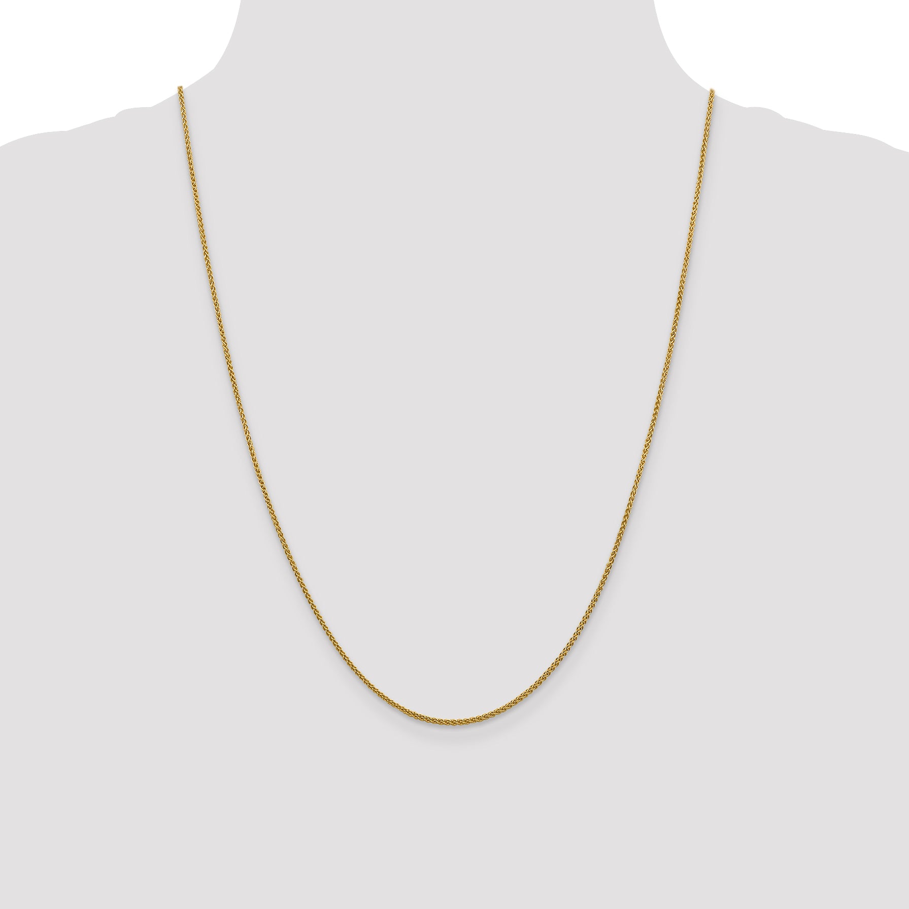 14K 1.5mm Spiga (Wheat) Chain