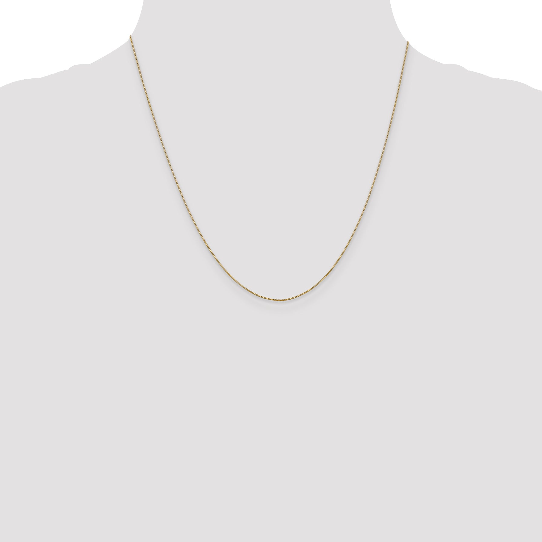 Sophia Jewelers 14K Gold Polished Box Chain Necklace 16 Inch