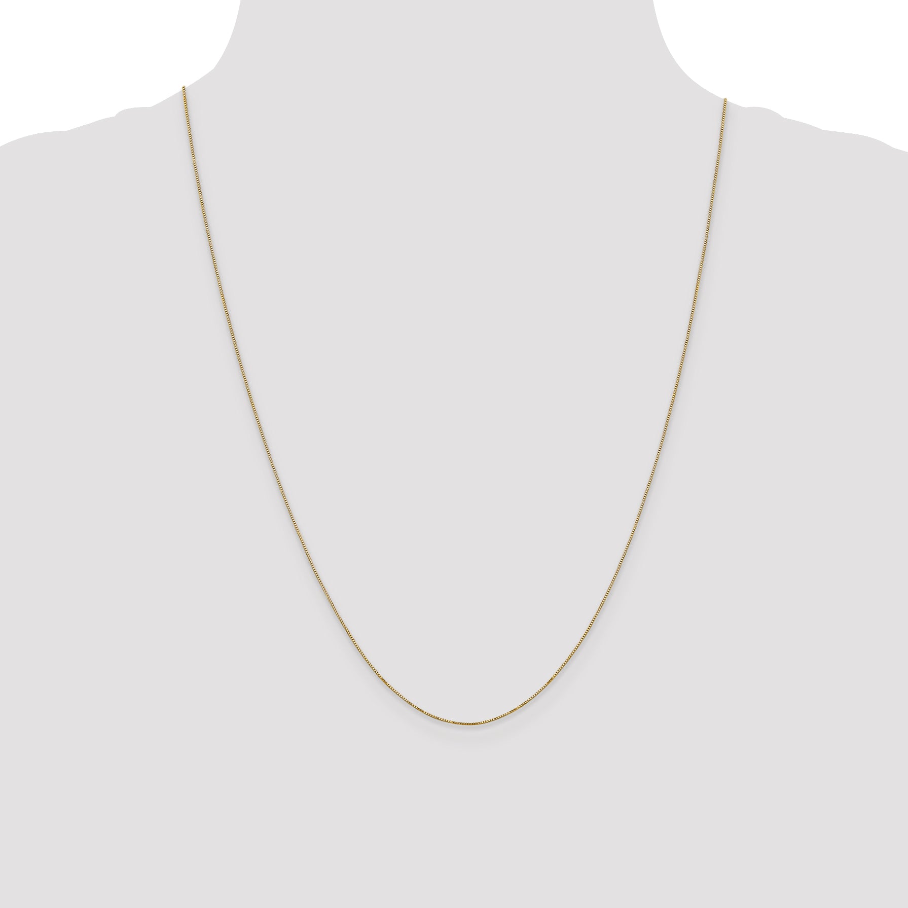 Sophia Jewelers 14K Gold Polished Box Chain Necklace 16 Inch