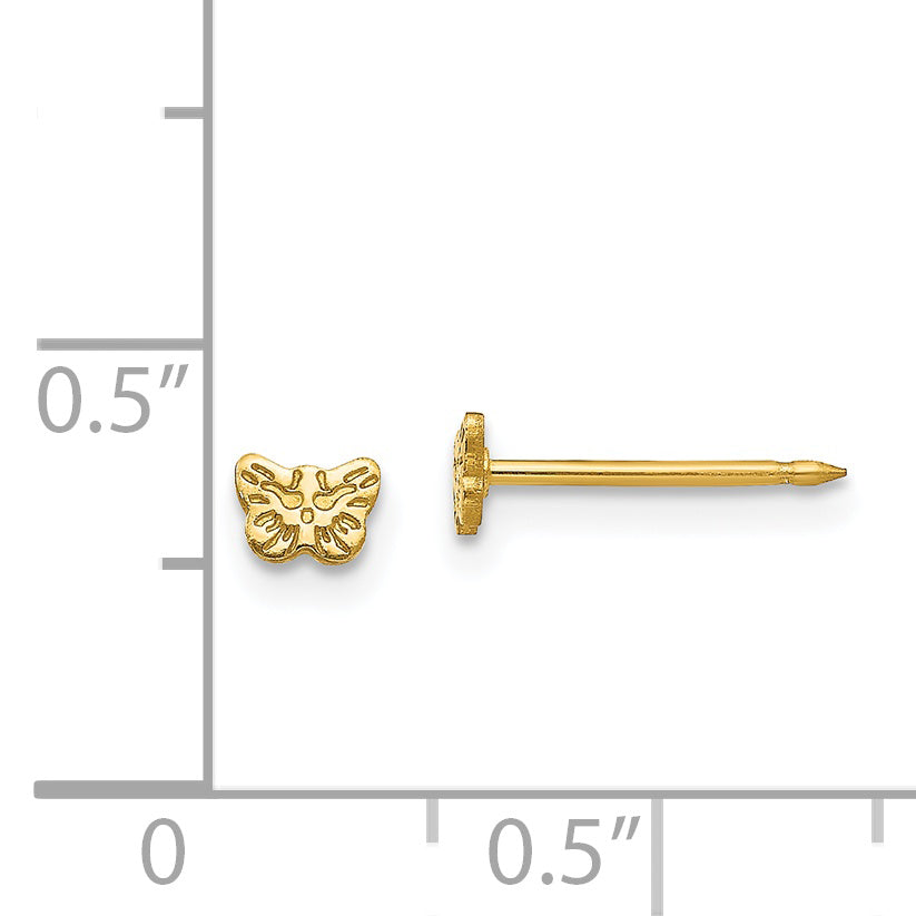 Inverness 24k Plated Petite Butterfly Earrings