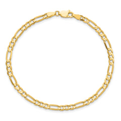 14K 4mm Flat Figaro Chain