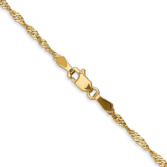 14K 1.6mm Singapore Chain