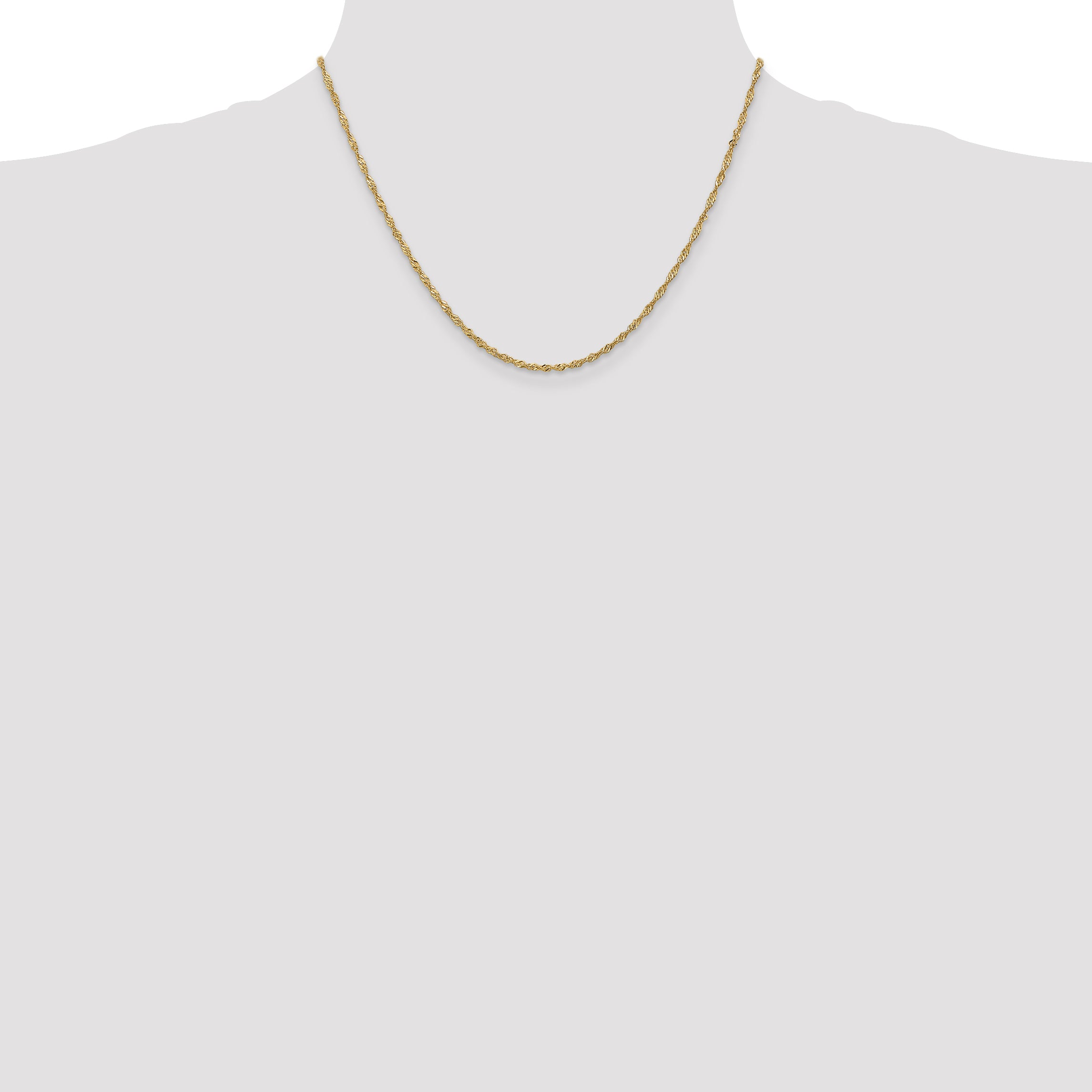 14K 1.6mm Singapore Chain