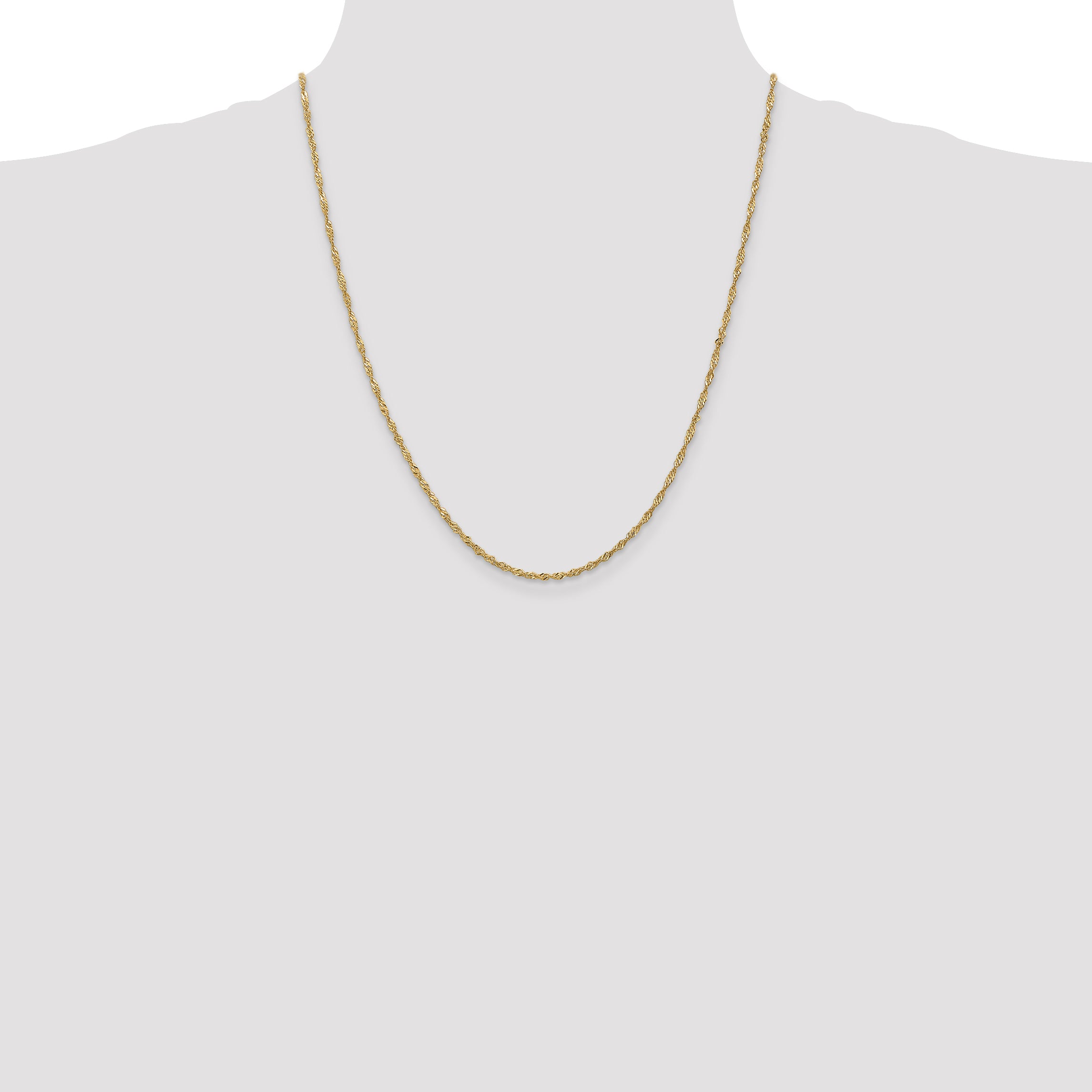 14K 1.6mm Singapore Chain