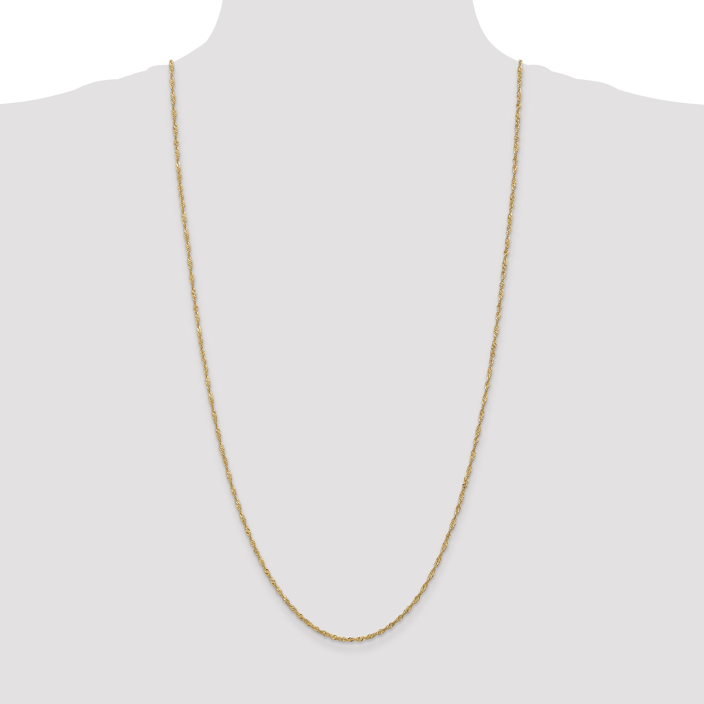 14K 1.6mm Singapore Chain