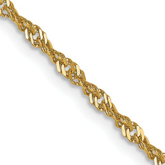 14K 1.6mm Singapore Chain