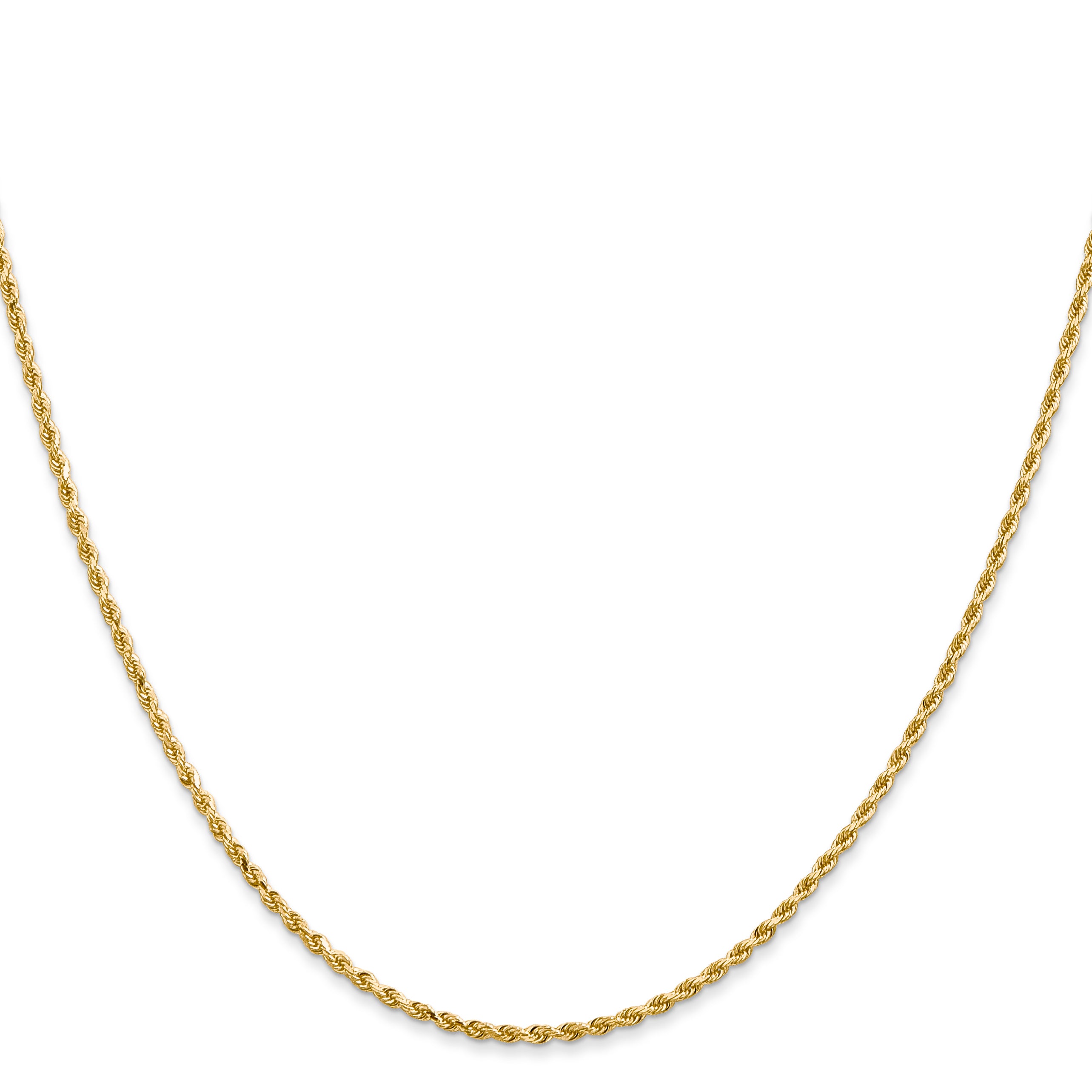 14K 1.5mm Diamond-Cut Rope Chain