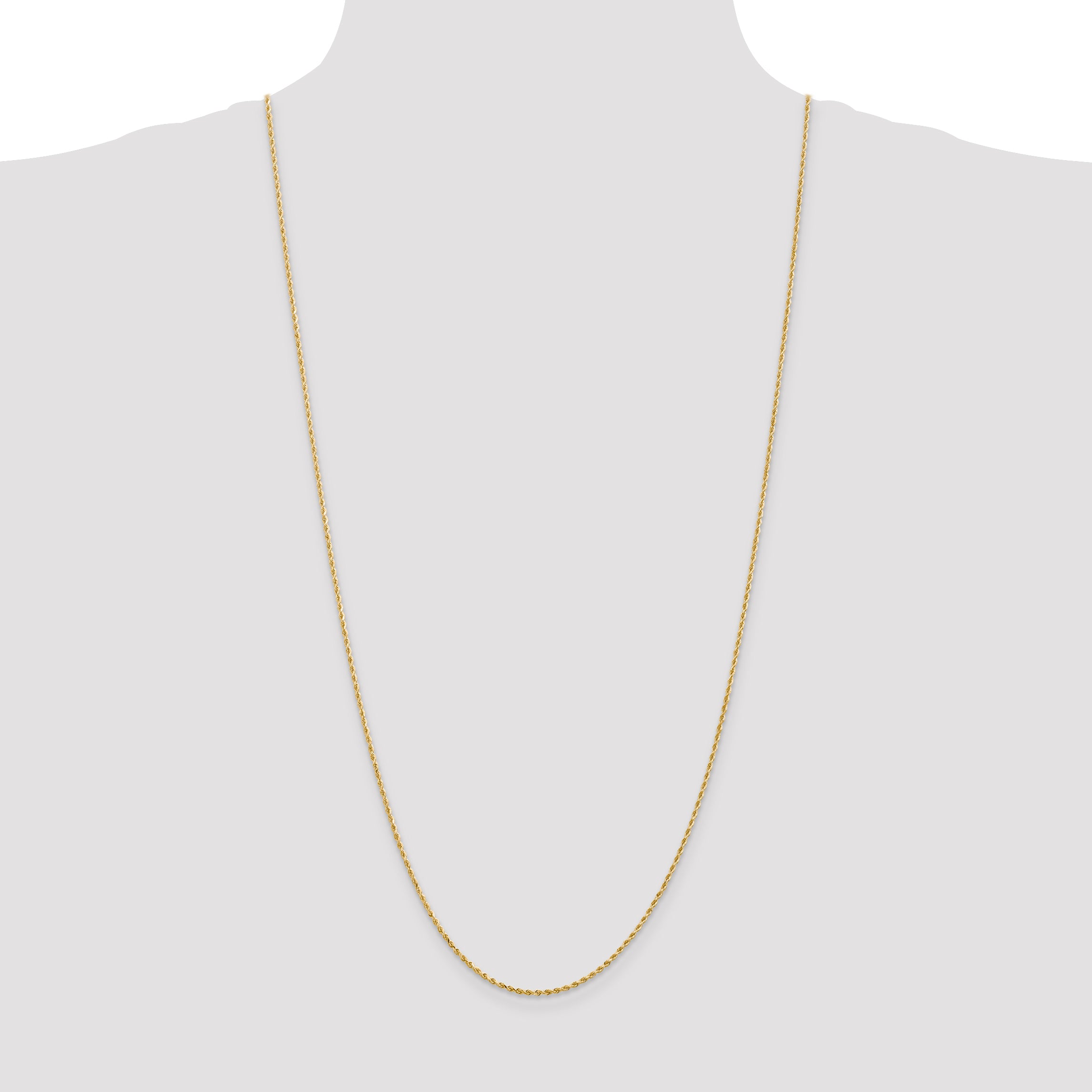 14K 1.5mm Diamond-Cut Rope Chain