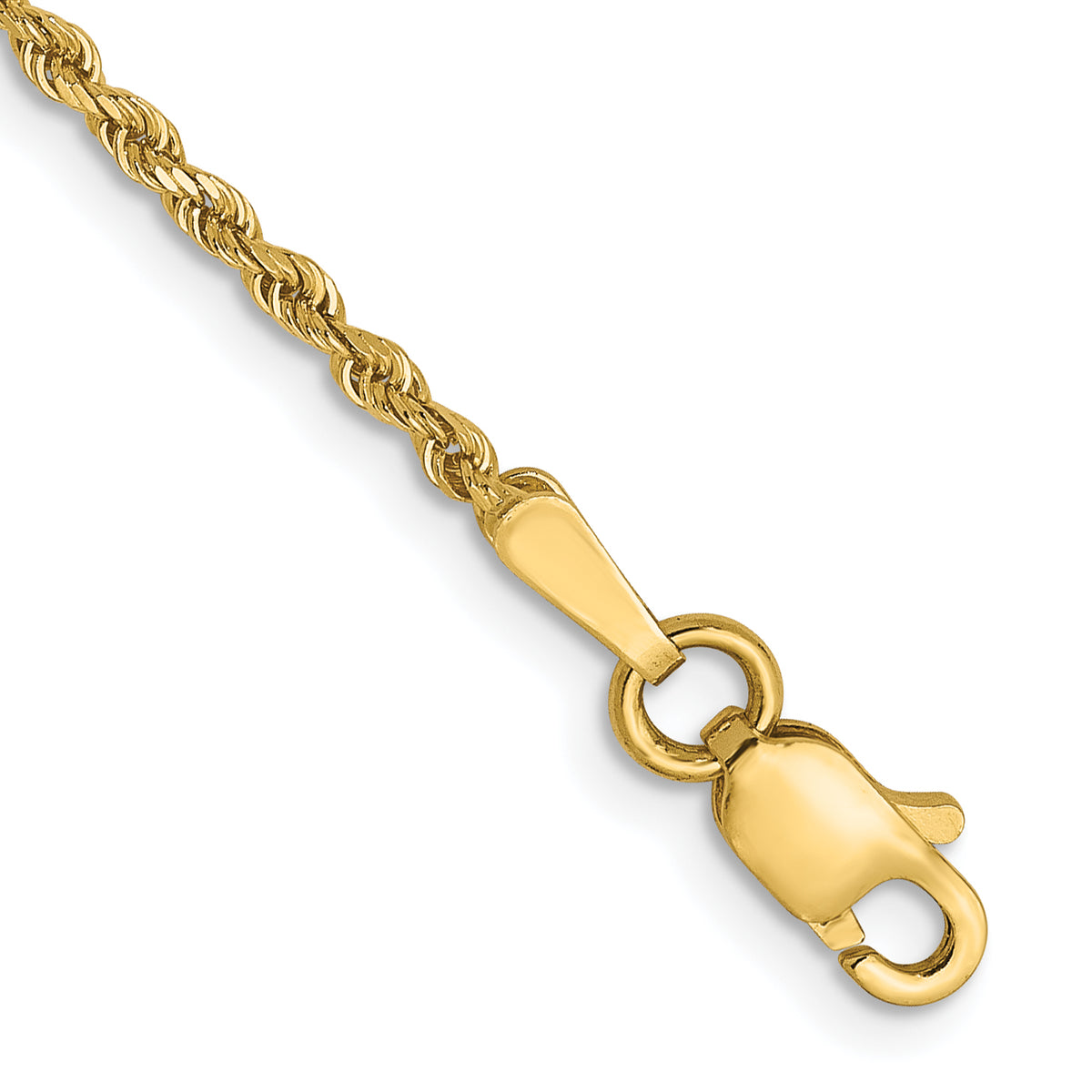 14K 1.5mm Diamond-Cut Rope Chain