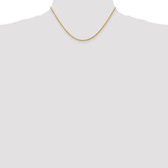 14K 2mm Diamond-Cut Rope Chain