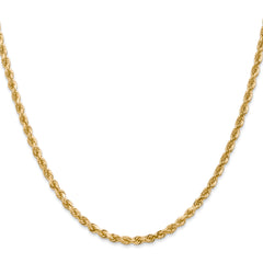 14K 3mm Diamond-Cut Rope Chain