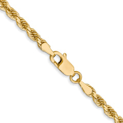 14K 3mm Diamond-Cut Rope Chain