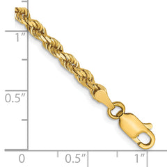 14K 3mm Diamond-Cut Rope Chain