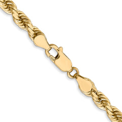 14K 4.5mm Diamond-Cut Rope Chain