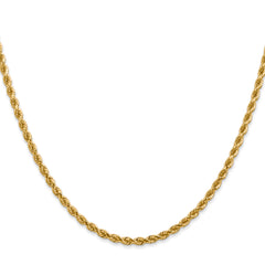 14K 2.75mm Diamond-Cut Lightweight Rope Chain