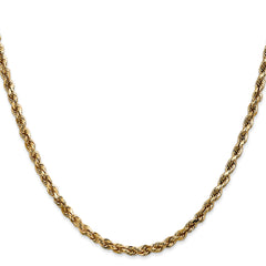 14K 3.5mm Diamond-Cut Lightweight Rope Chain