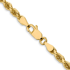 14K 3.5mm Diamond-Cut Lightweight Rope Chain