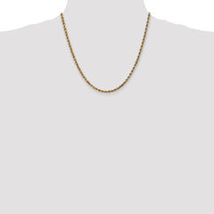 14K 3.5mm Diamond-Cut Lightweight Rope Chain