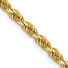 14K 3.5mm Diamond-Cut Lightweight Rope Chain