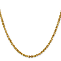 14K 3mm Solid Regular Rope Chain