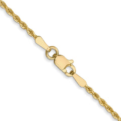 14K 1.3mm Diamond-Cut Rope Chain