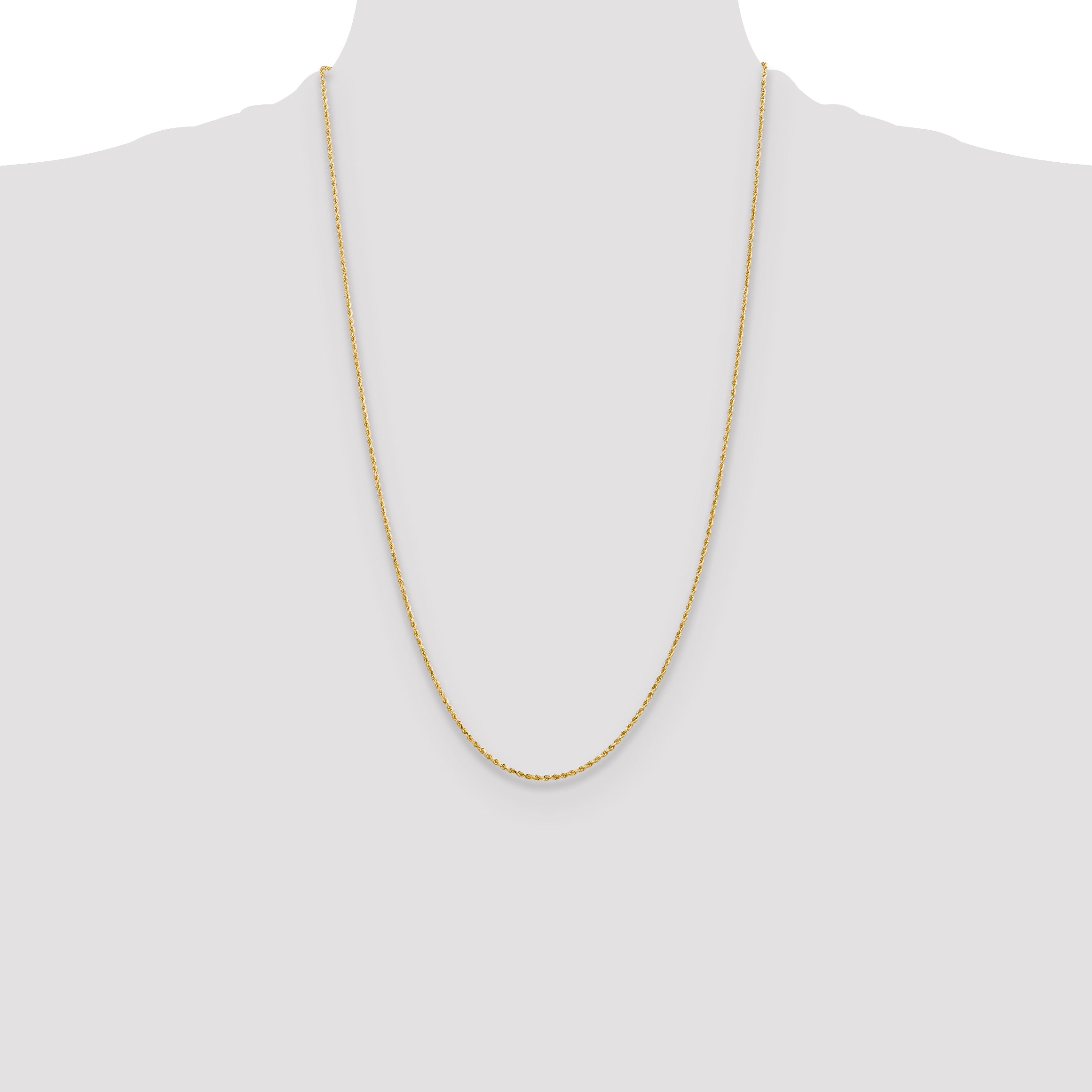 14K 1.3mm Diamond-Cut Rope Chain