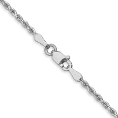 14K White Gold 1.75mm Diamond-Cut Rope Chain