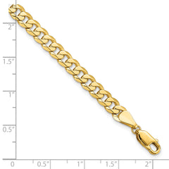 14K 5.75mm Flat Beveled Curb Chain