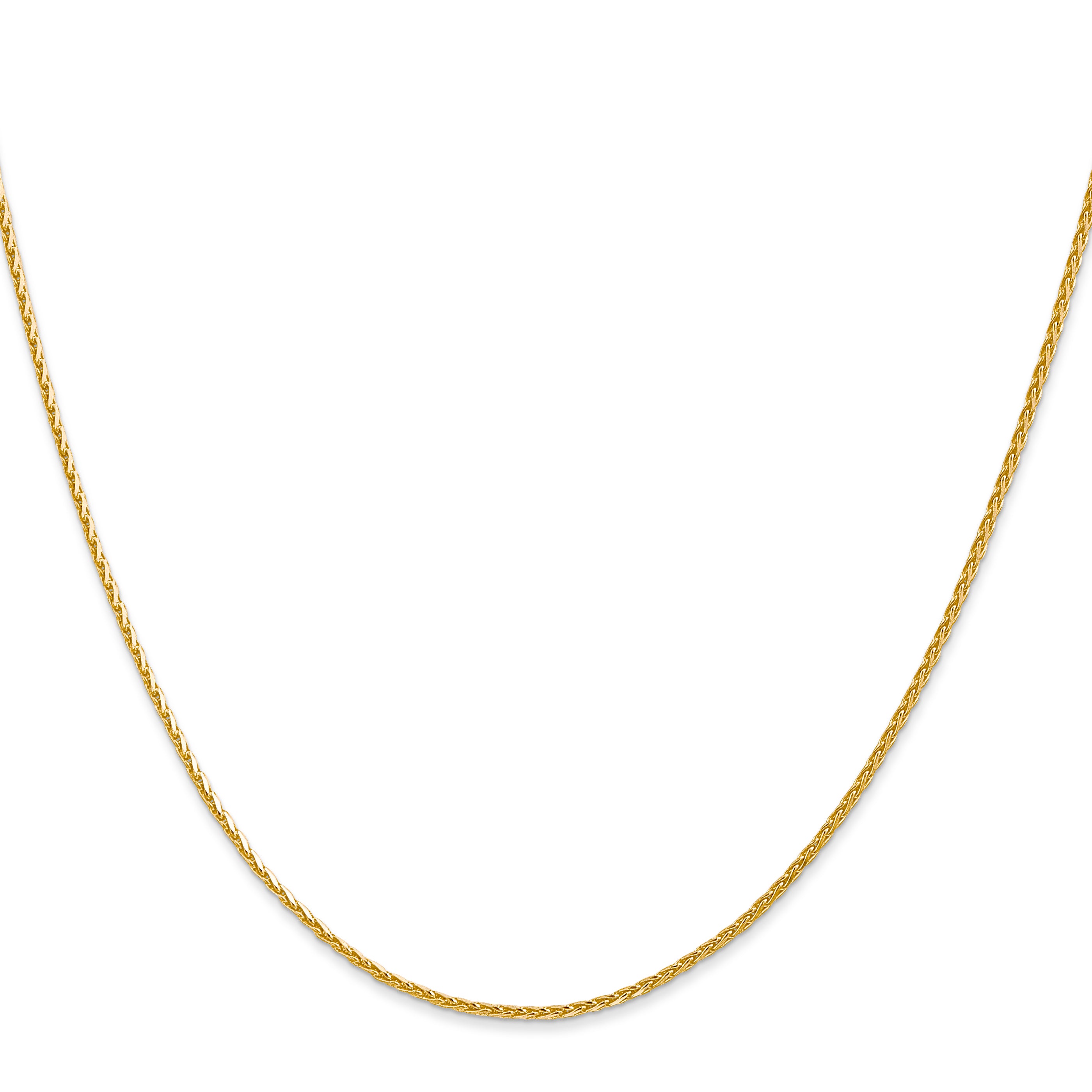 14K 1.3mm D/C Spiga (Wheat) Chain