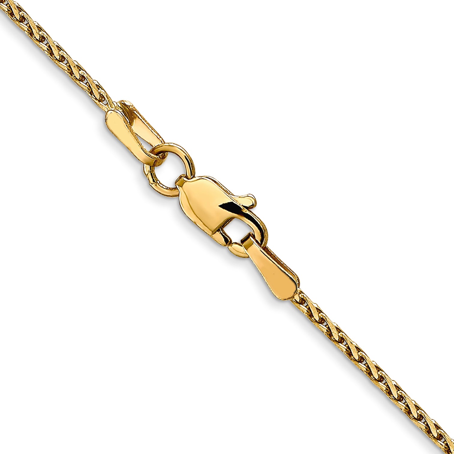 14K 1.3mm D/C Spiga (Wheat) Chain