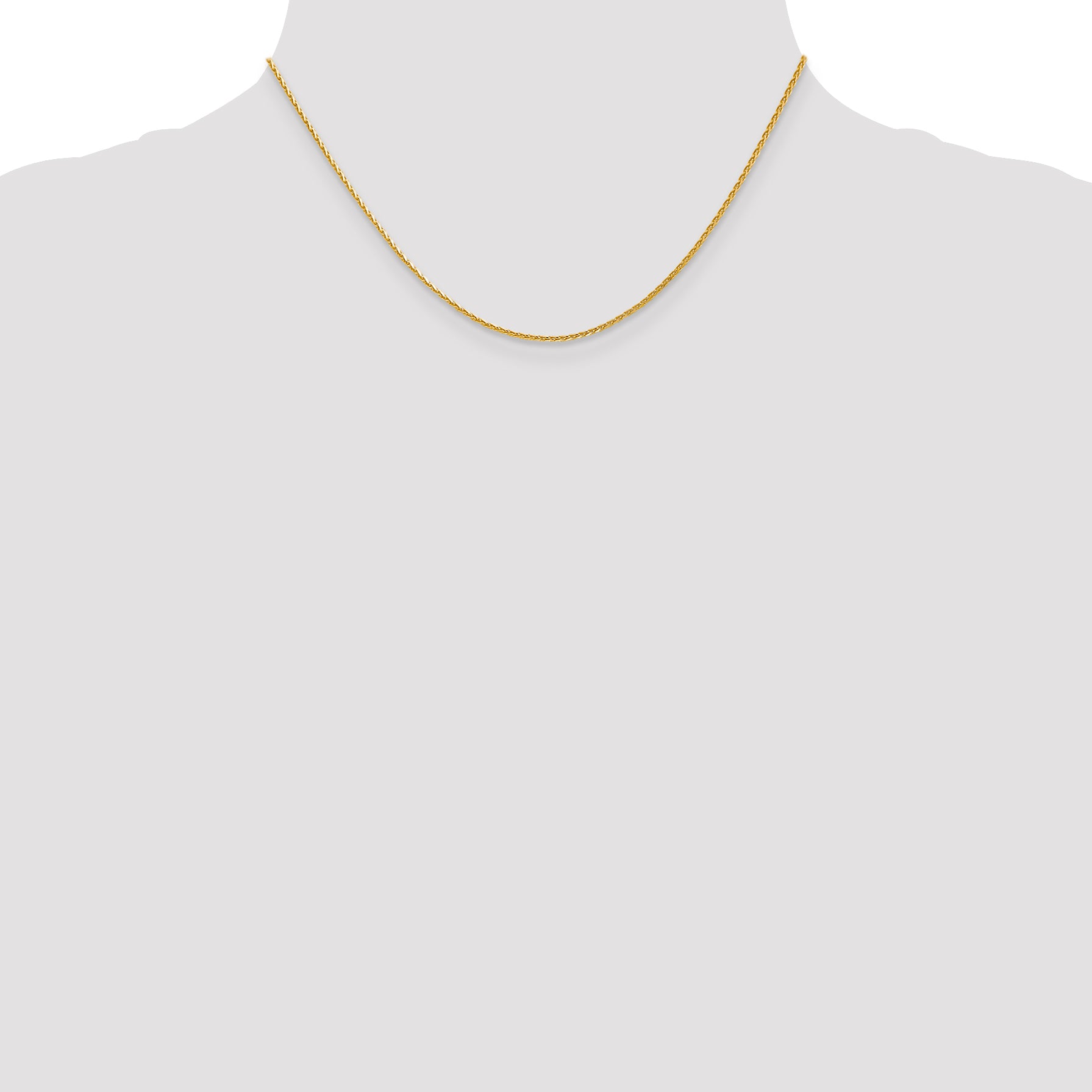 14K 1.3mm D/C Spiga (Wheat) Chain