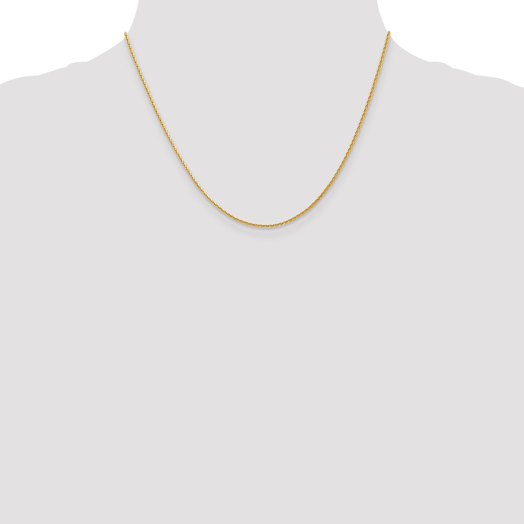 14K 1.3mm D/C Spiga (Wheat) Chain