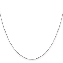 14K White Gold .8mm Loose Rope Chain