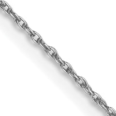 14K White Gold .8mm Loose Rope Chain