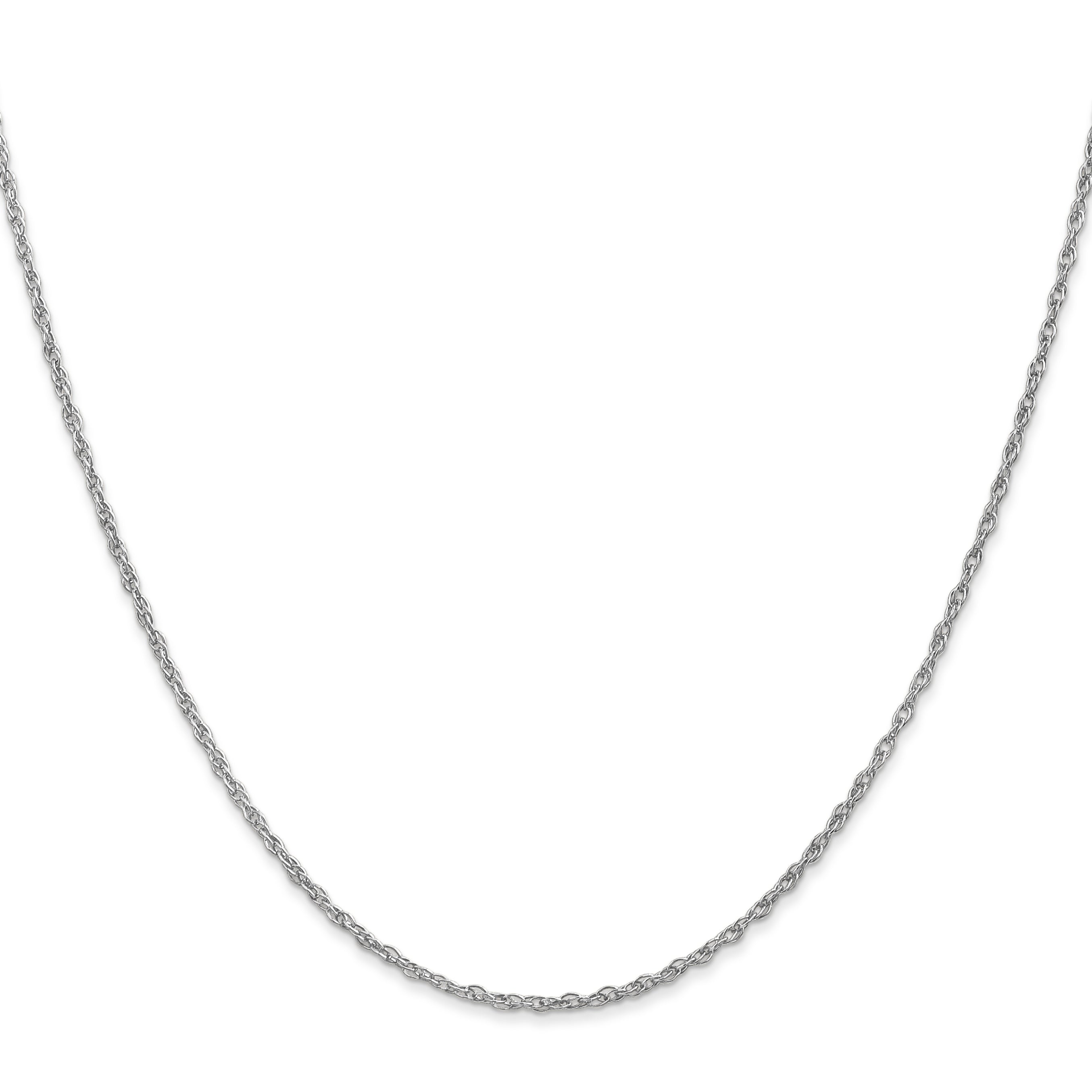 14K White Gold 1.5mm Loose Rope Chain