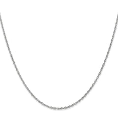 14K White Gold 1.5mm Loose Rope Chain