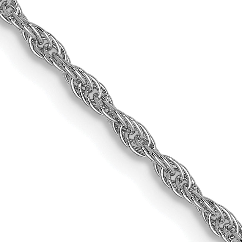 14K White Gold 1.5mm Loose Rope Chain