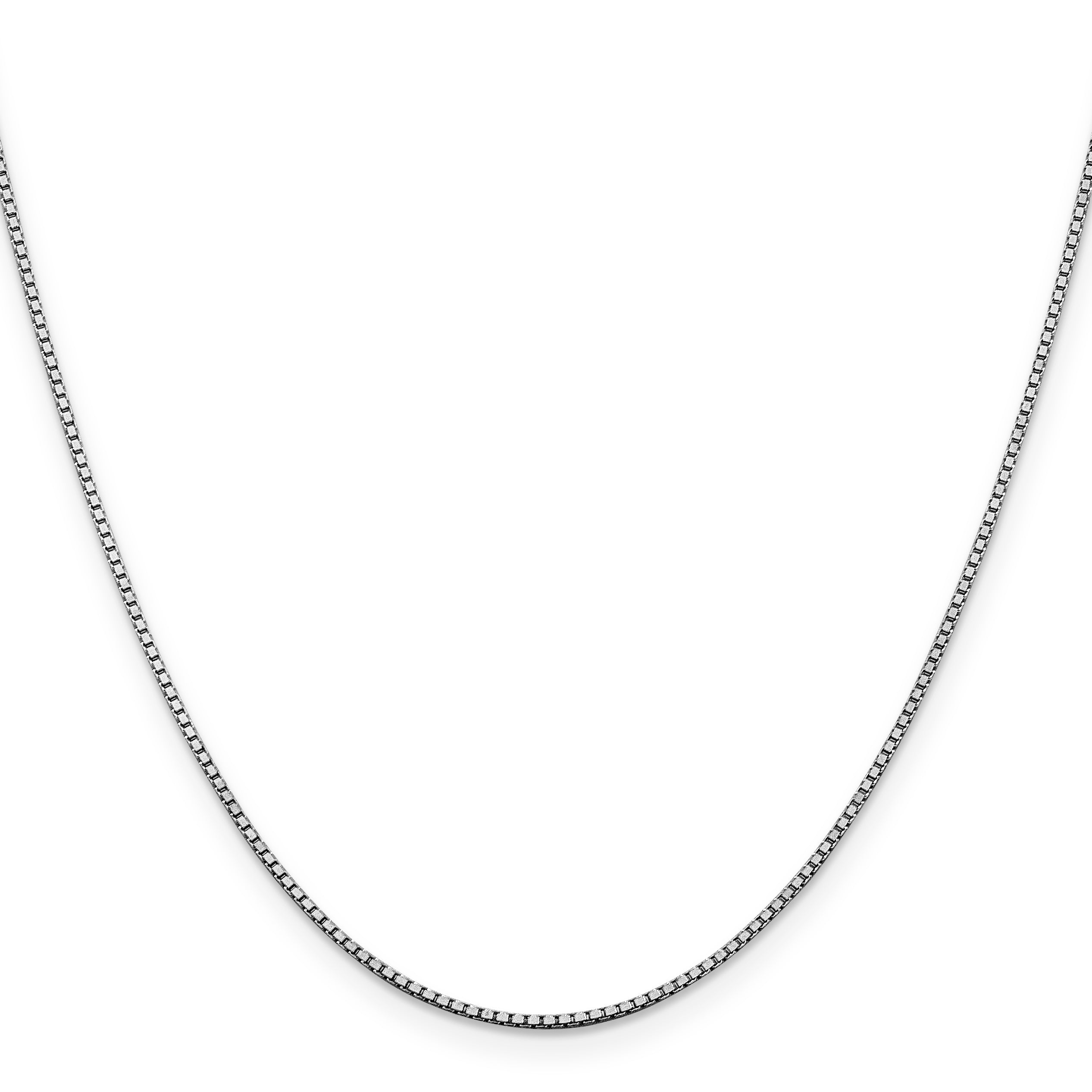 14K White Gold 1.2mm Box Chain