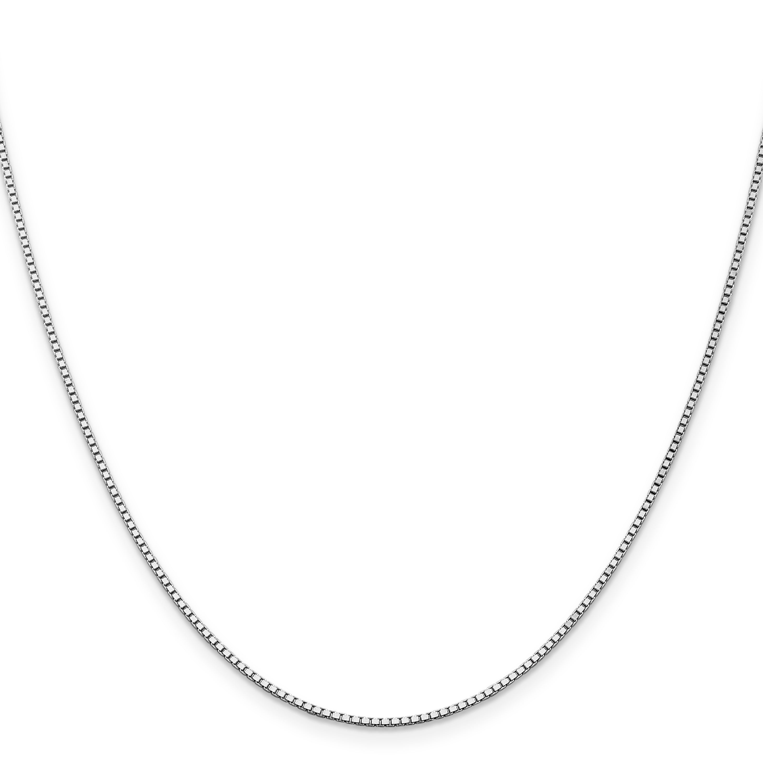 14K White Gold 1.3mm Box Chain