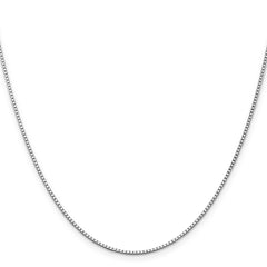 14K White Gold 1.3mm Box Chain