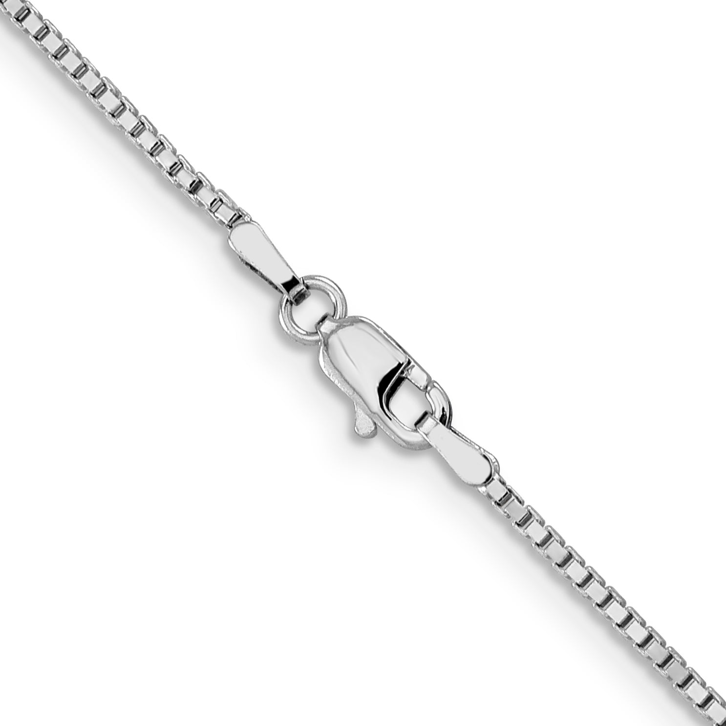 14K White Gold 1.3mm Box Chain