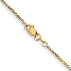 14K 1.4mm Round Cable Chain